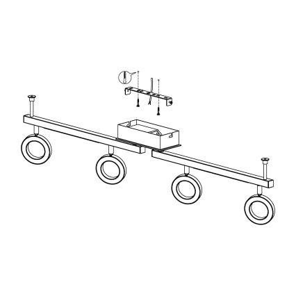 Eglo - Starmetis 4xLED/3,2W + 2xLED/3,3/230V