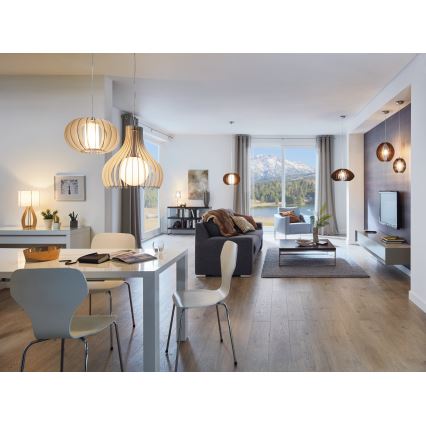 Eglo 96211 - Pakarināmais gaismeklis ar vadu TINDORI 1xE27/60W/230V Ø 50 cm balts