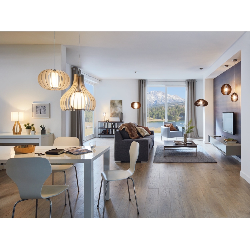 Eglo 96211 - Pakarināmais gaismeklis ar vadu TINDORI 1xE27/60W/230V Ø 50 cm balts