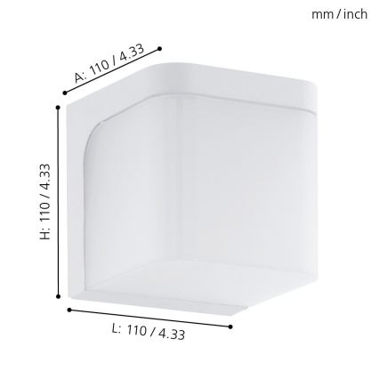 Eglo - LED Āra sienas lampa LED/4,9W/230V IP44
