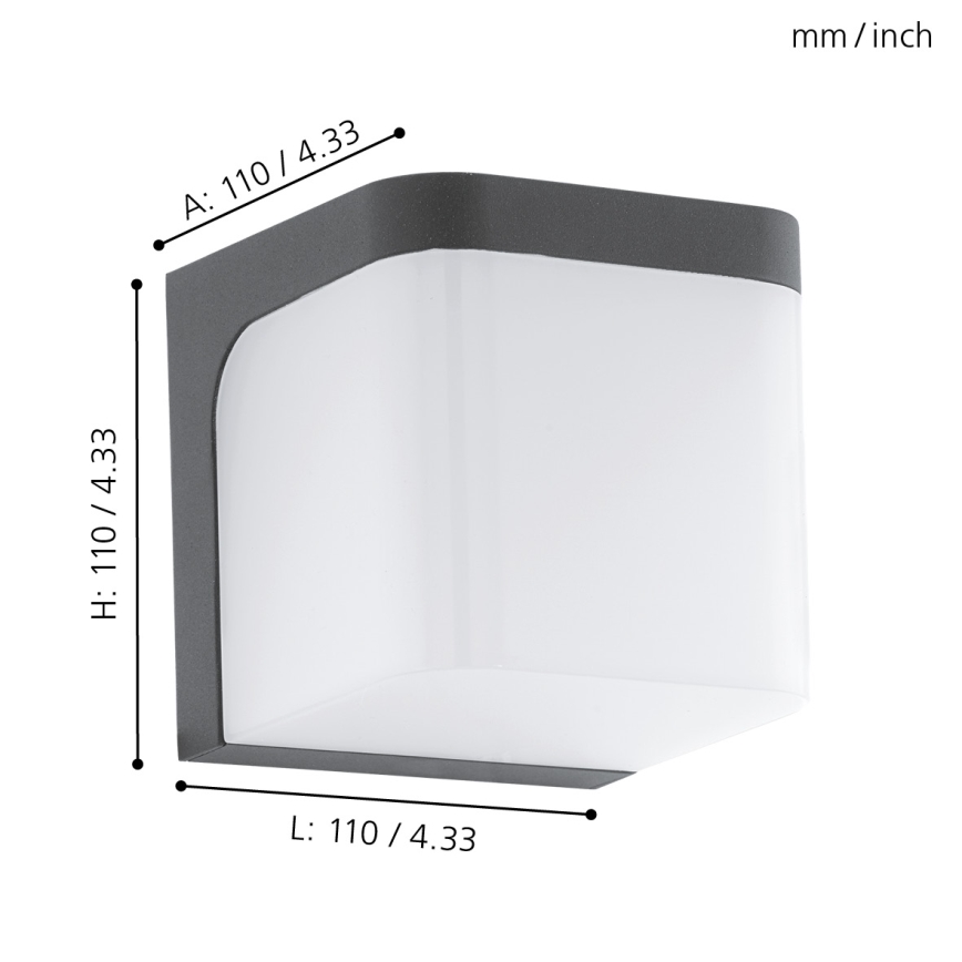 Eglo - LED Āra sienas lampa LED/4,9W/230V IP44