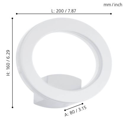 Eglo - Āra LED sienas gaismeklis LED/10W/230V IP44