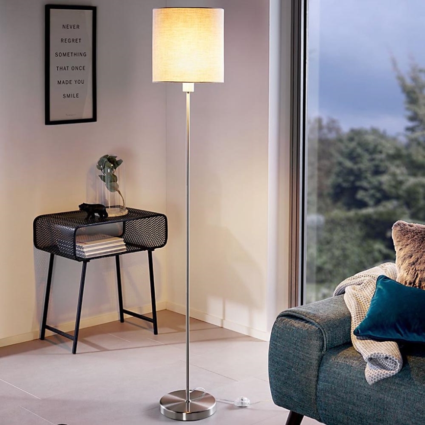 Eglo 96377 - Grīdas lampa PASTERI 1xE27/60W/230V Ø 28 cm pelēka