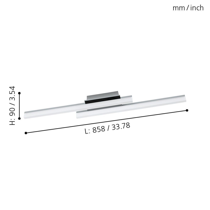 Eglo - LED griestu gaismeklis 2xLED/10W/230V