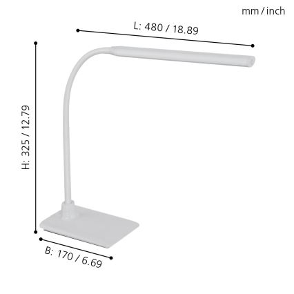 Eglo - LED Aptumšojama galda lampa LED/3,5W/230V