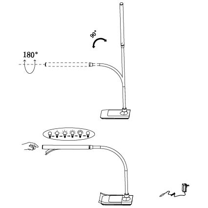 Eglo - LED Aptumšojama galda lampa LED/3,5W/230V