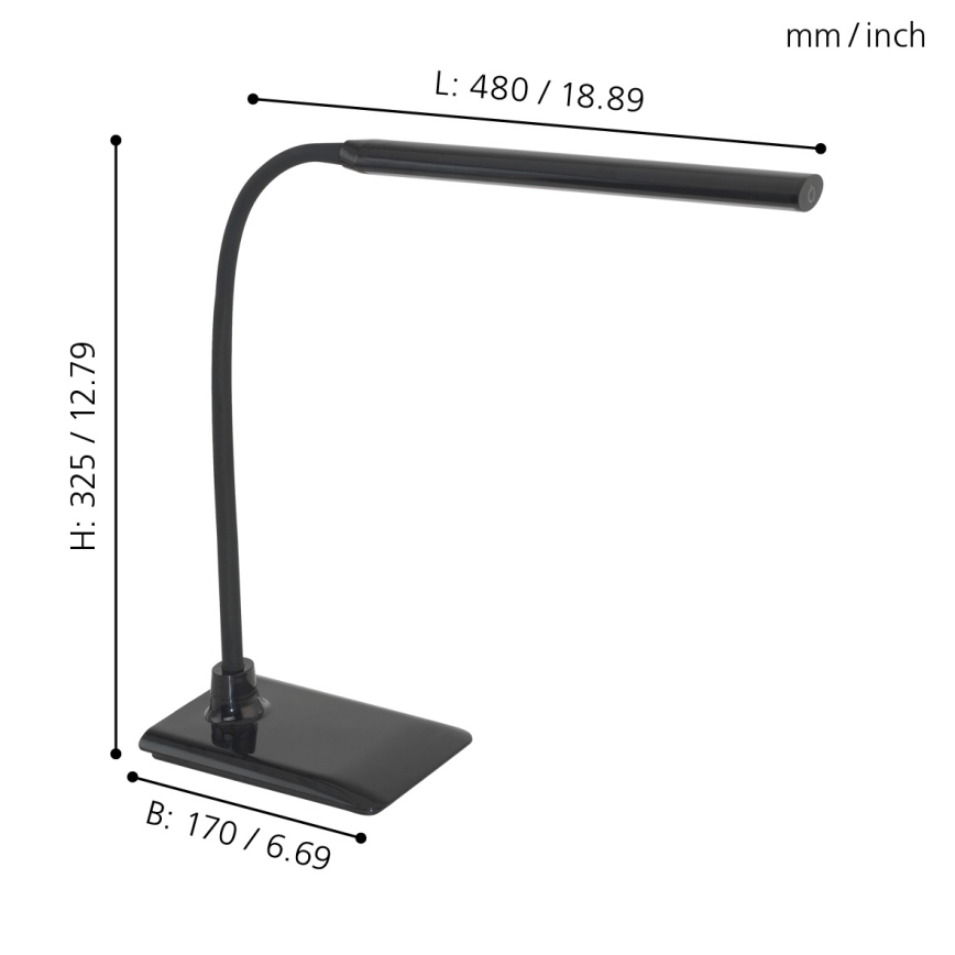 Eglo - LED Aptumšojama galda lampa LED/4,5W/230V