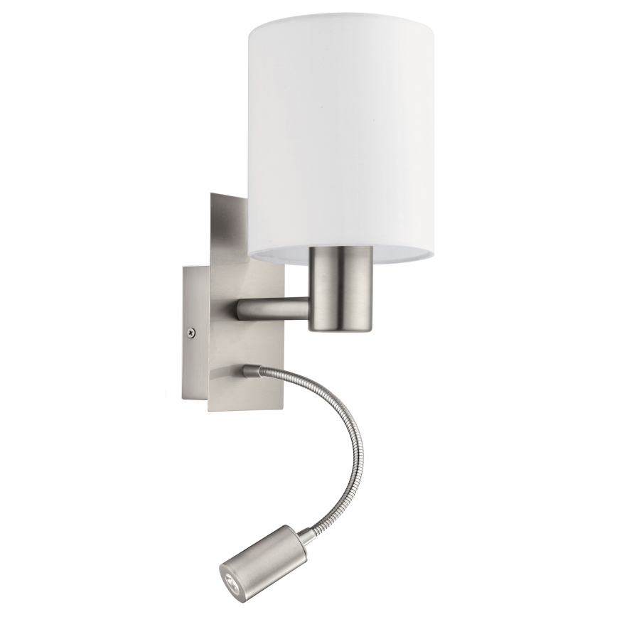 Eglo - LED Pielāgojama lampa 1xE27/40W+LED/3,8W balta