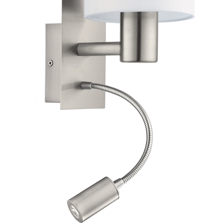 Eglo - LED Pielāgojama lampa 1xE27/40W+LED/3,8W balta