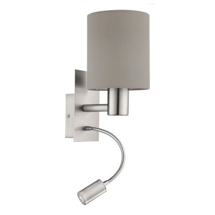 Eglo - LED Pielāgojama lampa 1xE27/40W+LED/3,8W taupe