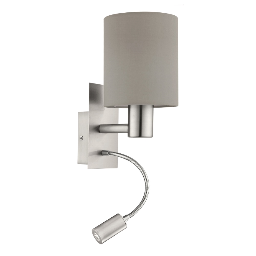 Eglo - LED Pielāgojama lampa 1xE27/40W+LED/3,8W taupe