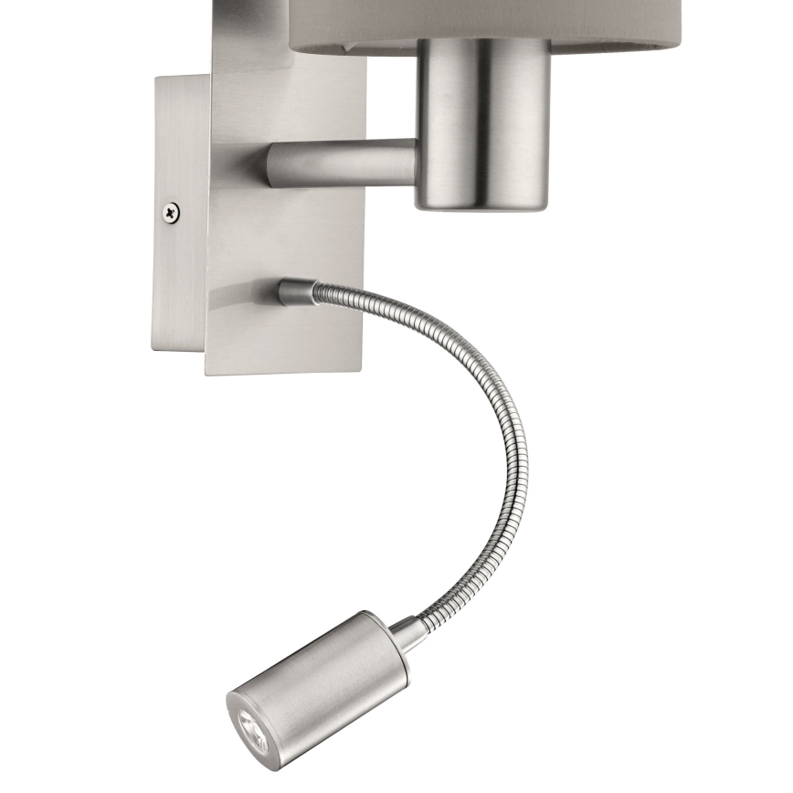 Eglo - LED Pielāgojama lampa 1xE27/40W+LED/3,8W taupe