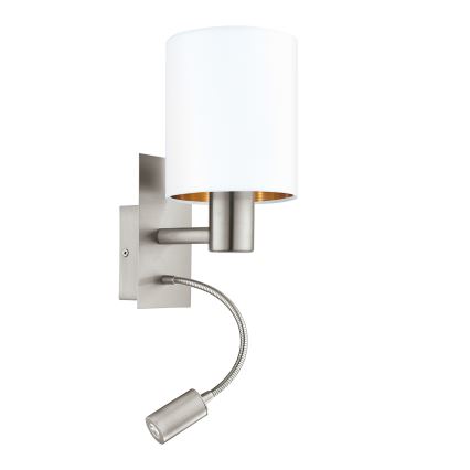 Eglo - LED elastīgais gaismeklis 1xE27/40W/230V + LED/3,8W balts