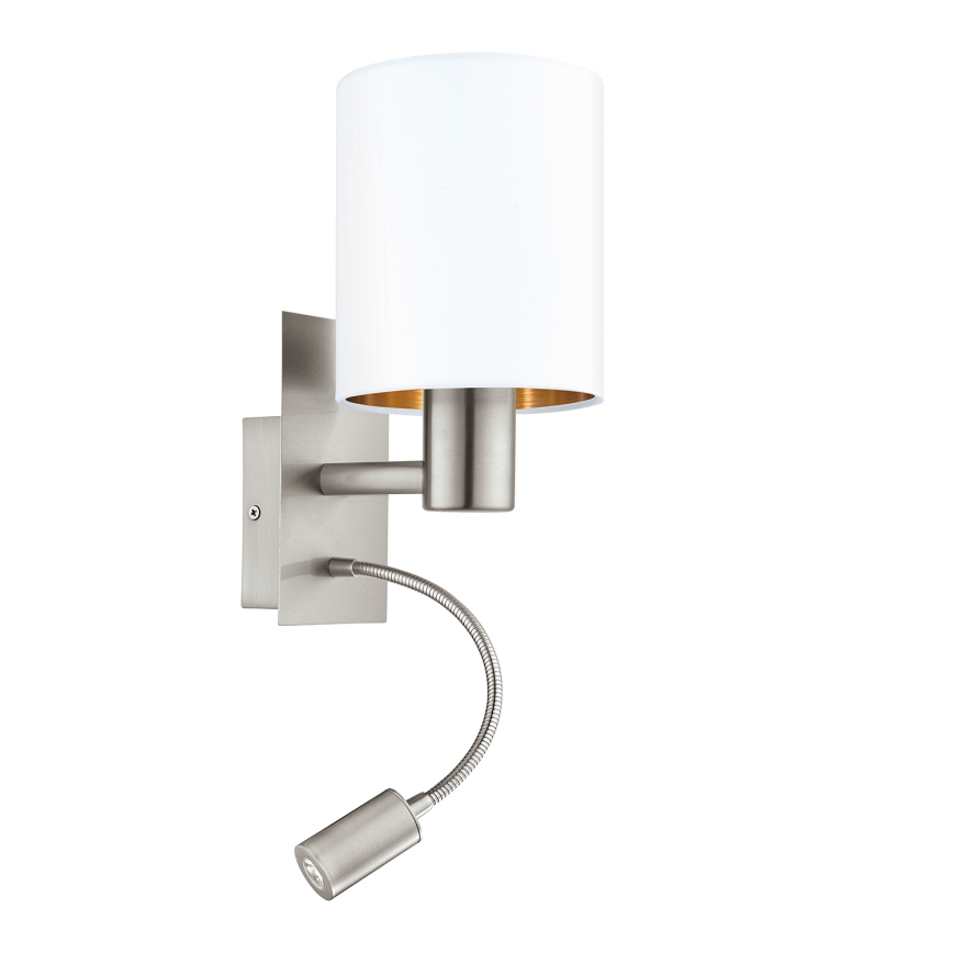Eglo - LED elastīgais gaismeklis 1xE27/40W/230V + LED/3,8W balts