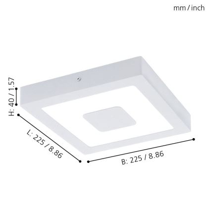 Eglo - LED Āra griestu lampa LED/16,5W/230V IP44