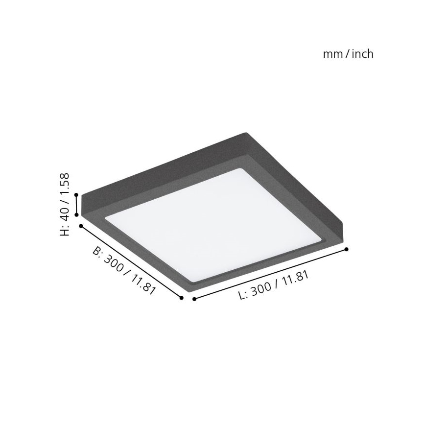 Eglo - Āra LED griestu gaismeklis LED/22W IP44