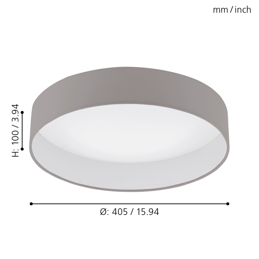 Eglo - LED dimējams griestu gaismeklis LED/18W/230V