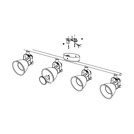 Eglo - LED lampa 4xGU10/3,3W/230V