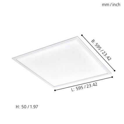 Eglo - LED RGBW Aptumšojama lampa SALOBRENA-C LED/30,5W/230V + tālvadības pults