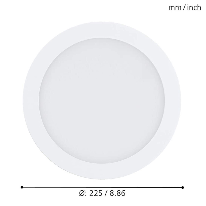 Eglo - LED RGBW aptumšojams iebūvējams griestu gaismeklis FUEVA-C LED/15,6W/230V Ø 22,5 cm
