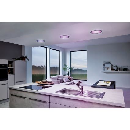 Eglo - RGB LED aptumšojams iebūvējamais griestu gaismeklis FUEVA-C LED/15,6W/230V Ø 22,5 cm