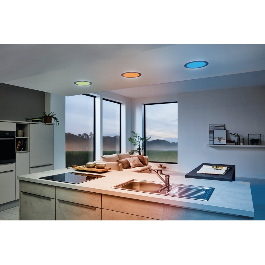 Eglo - RGB LED aptumšojams iebūvējamais griestu gaismeklis FUEVA-C LED/15,6W/230V Ø 22,5 cm