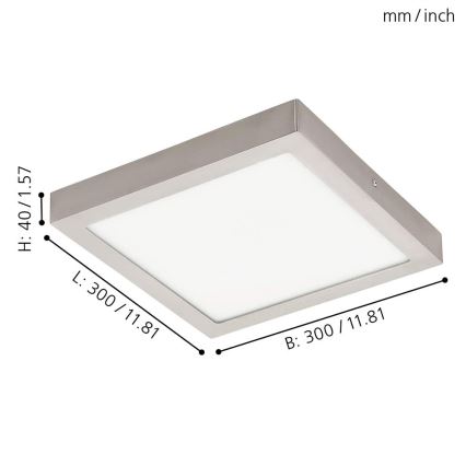 Eglo - LED RGBW Aptumšojams griestu gaismeklis FUEVA-C LED/21W/230V