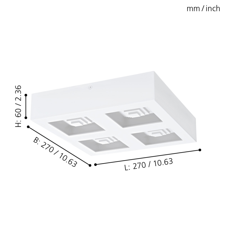 Eglo - LED griestu gaismeklis 4xLED/6,3W/230V