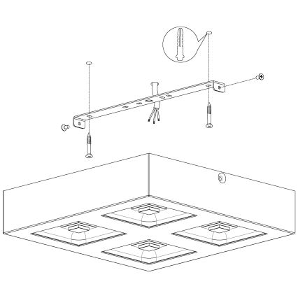 Eglo - LED griestu gaismeklis 4xLED/6,3W/230V