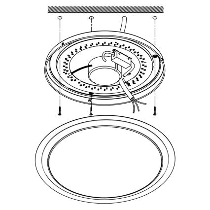 Eglo - LED RGBW Aptumšojams griestu gaismeklis COMPETA-C LED/17W/230V