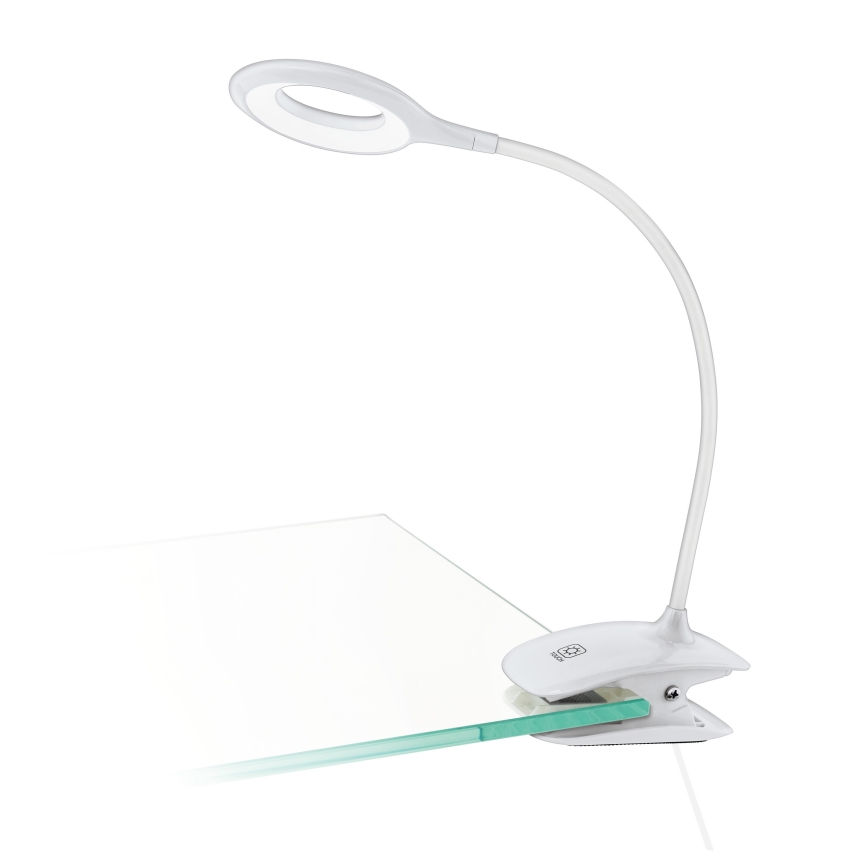 Eglo - LED Aptumšojama lampa ar fiksatoru 1xLED/3W/5V 500 mAh balta
