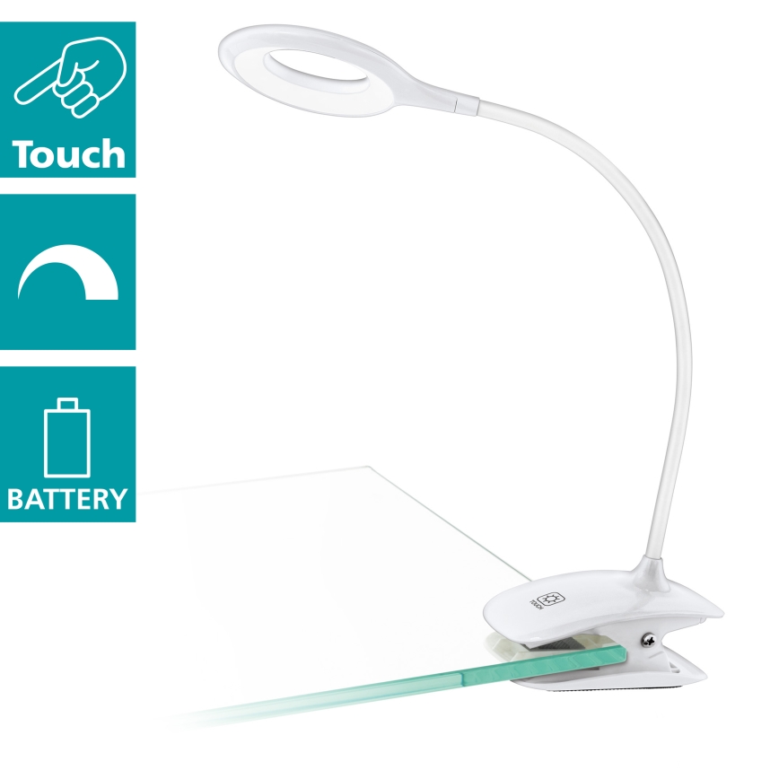 Eglo - dimējama LED lampa ar skavu LED/3W/5V 500 mAh balta