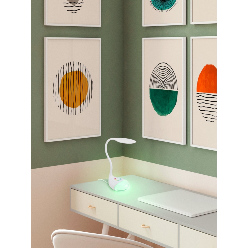 Eglo - regulējama LED galda lampa LED/2,2W+0,3W/230V RGB