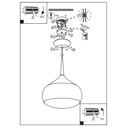 Eglo 97087 - LED RGBW Aptumšojama piekarama lampa COMBA-C 1xLED/18W/230V