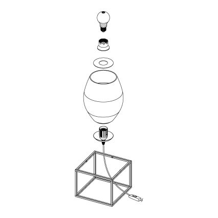 Eglo - Galda lampa 1xE27/40W/230V