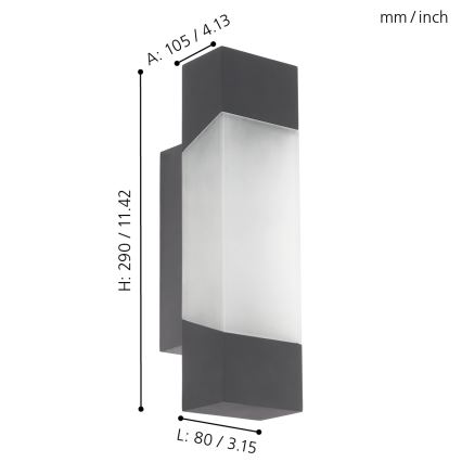 Eglo - Āra LED sienas gaismeklis LED/4,8W/230V IP44