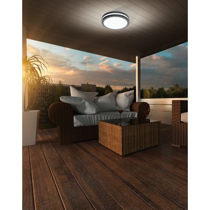 Eglo - LED Aptumšojama vannas istabas griestu lampa LOCANA-C LED/14W/230V Bluetooth IP44 antracīta
