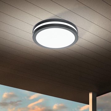Eglo 97237 - LOCANA-C LED vannas istabas griestu gaismeklis ar regulējamu spilgtumu, 14W/230V, IP44, antracīts