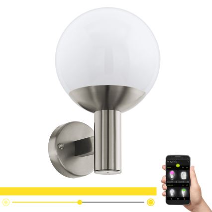 Eglo 97247 - LED regulējams āra sienas gaismeklis NISIA-C 1xE27/9W/230V IP44