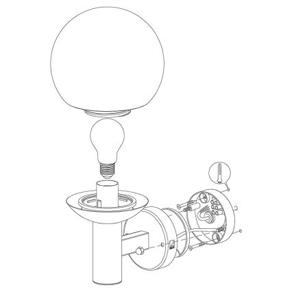 Eglo - LED Aptumšojama āra sienas lampa NISIA-C 1xE27/9W/230V IP44