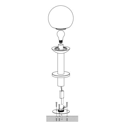 Eglo - LED Āra lampa NISIA-C 1xE27/9W/230V 525 mm IP44