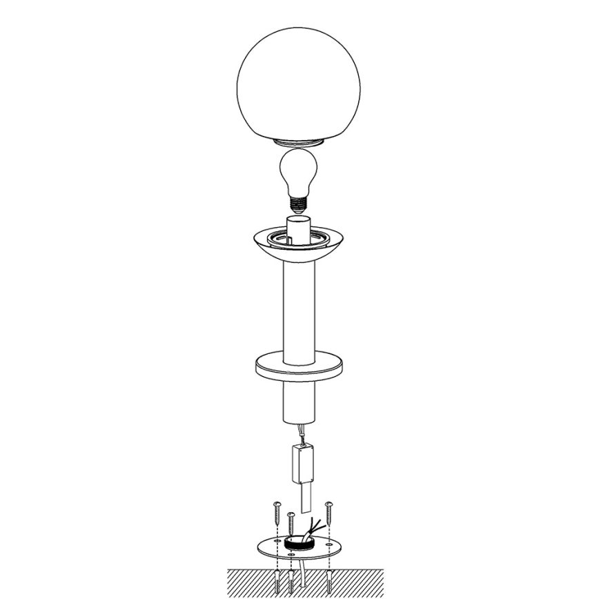 Eglo - LED Āra lampa NISIA-C 1xE27/9W/230V 525 mm IP44