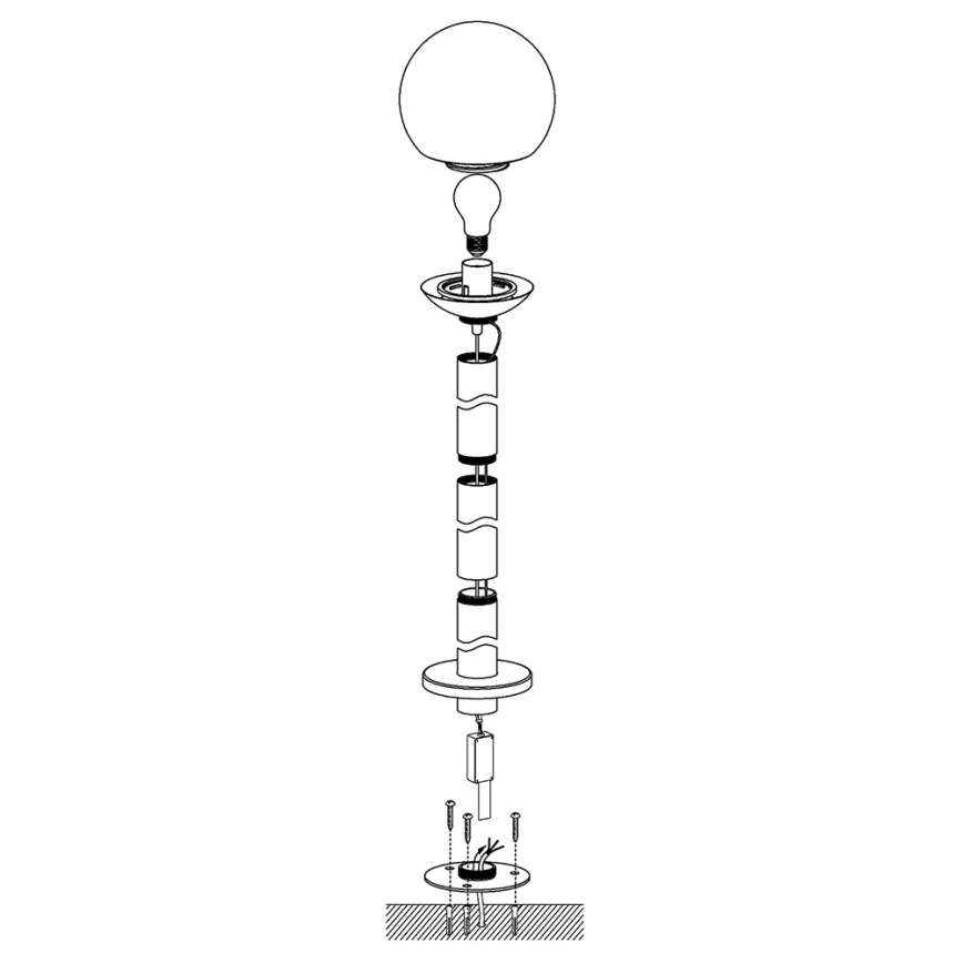 Eglo - LED Aptumšojama āra lampa NISIA-C 1xE27/9W/230V 980 mm IP44