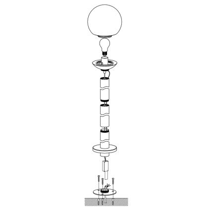 Eglo 97249 - LED regulējamā āra lampa NISIA-C 1xE27/9W/230V 980 mm IP44