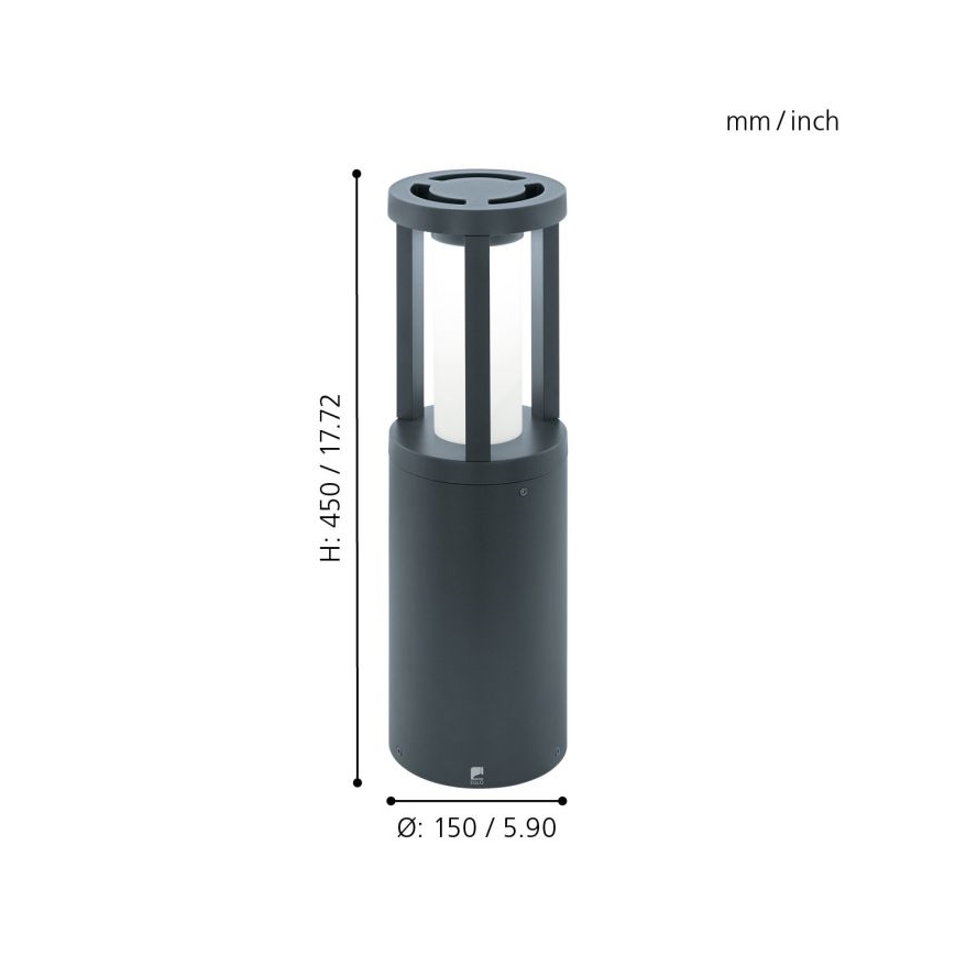 Eglo 97252 - LED Āra lampa GISOLA LED/12W/230V IP44 450 mm