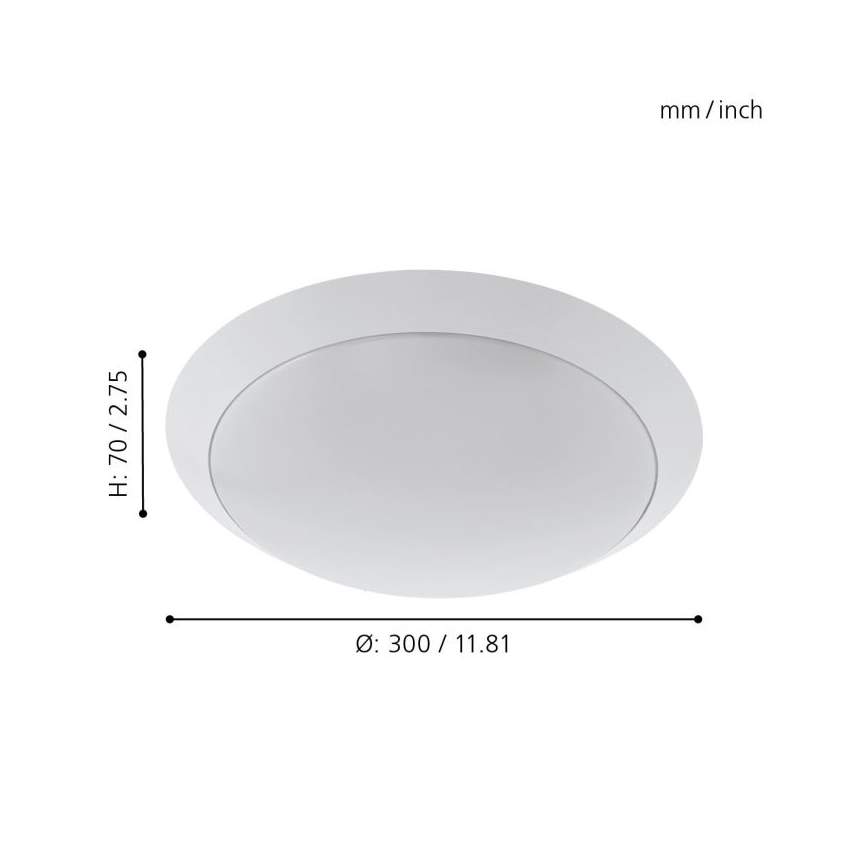 Eglo - LED vannas istabas griestu gaismeklis LED/11W/230V balts IP44