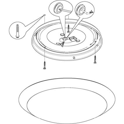 Eglo 97254 - LED vannas istabas griestu lampa PILONE LED/11W/230V balta IP44