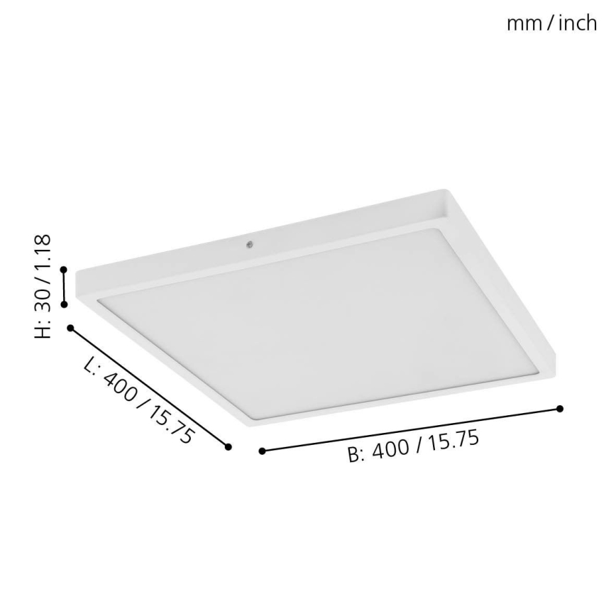 Eglo - LED griestu gaismeklis 1xLED/25W/230V balts leņķis 2500 lm