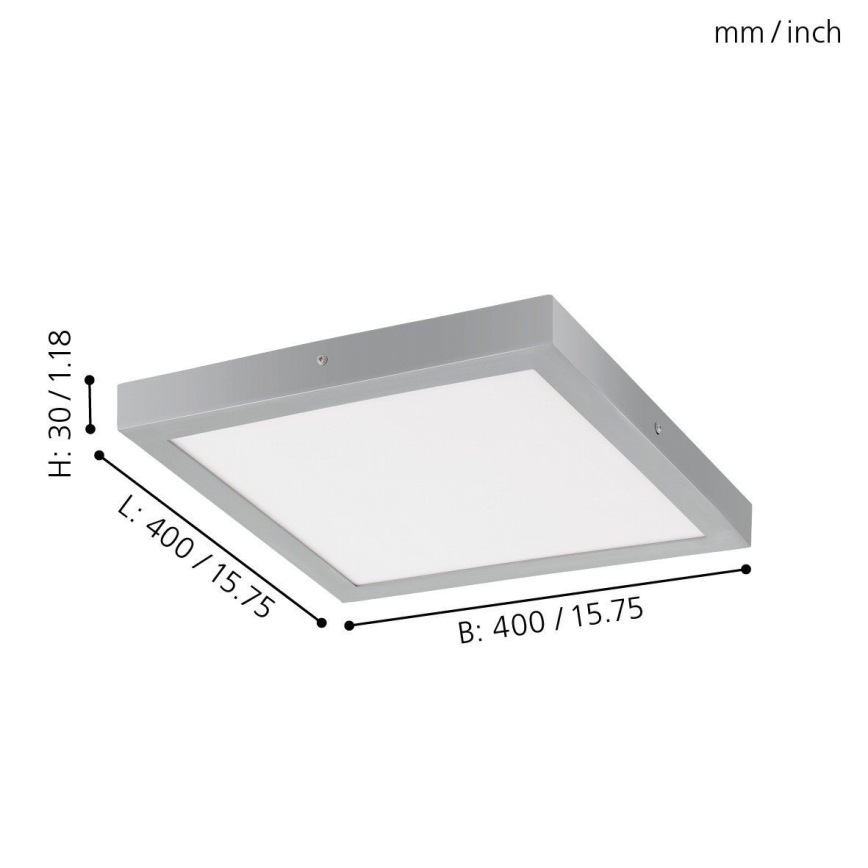 Eglo - LED griestu gaismeklis 1xLED/25W/230V sudraba leņķis