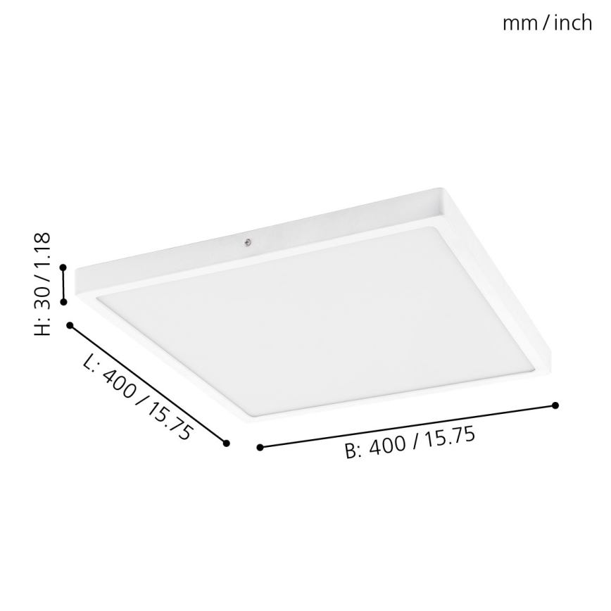 Eglo - LED griestu gaismeklis 1xLED/25W/230V balts leņķis 4000K